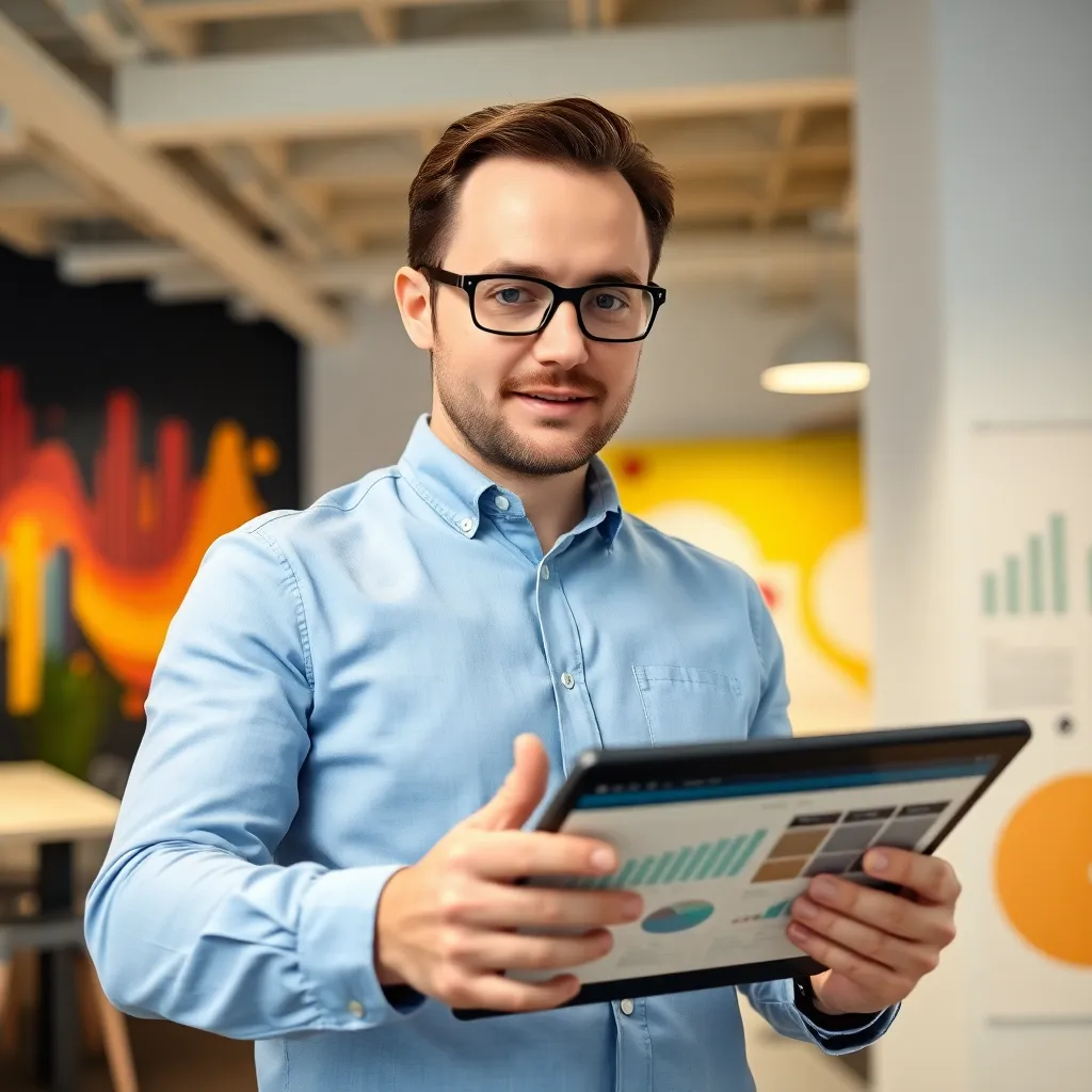 Nederlandse professionals leren data-analyse in een moderne kantooromgeving