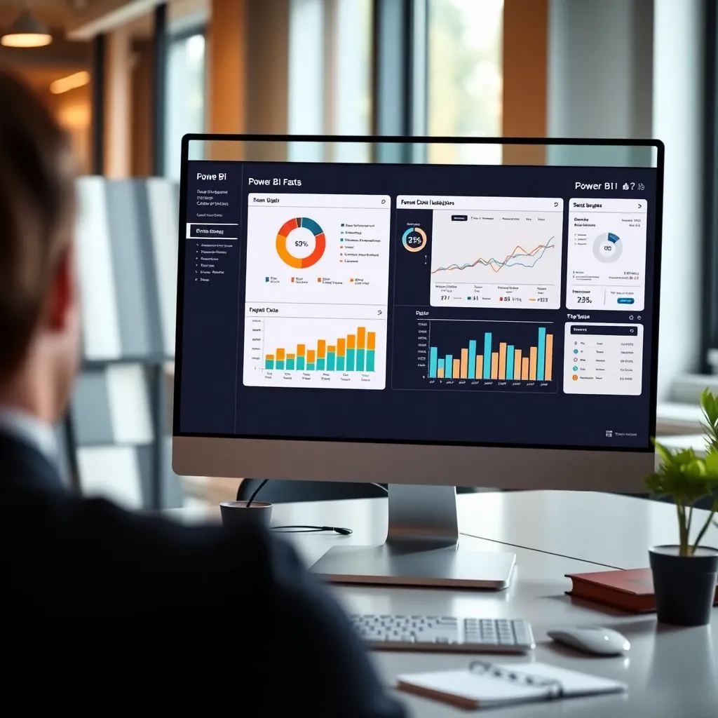 Marketingprofessional die Excel dashboard analyseert op laptop