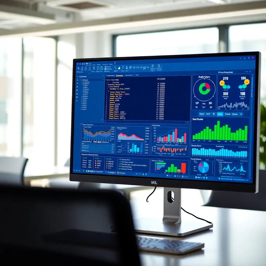 Professional die SQL gebruikt voor data-analyse op laptop